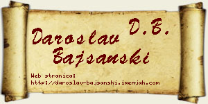 Daroslav Bajšanski vizit kartica